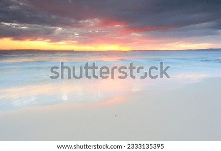 Beautiful sunrise over the ocean at Jervis Bay