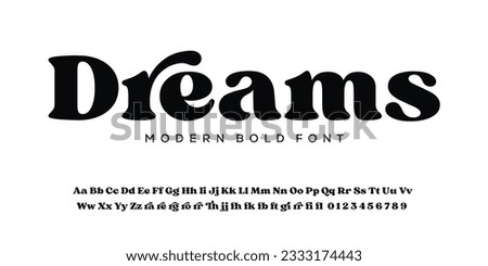 A modern bold Font with a set of ligatures, this font is perfect for logotypes and headlines Royalty-Free Stock Photo #2333174443