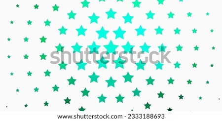 Light Green vector layout with bright stars. Blur decorative design in simple style with stars. Theme for cell phones.