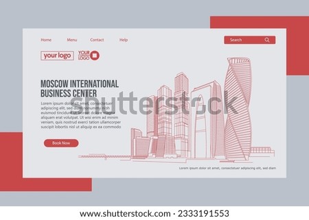 Moscow Business web Page Templet Design . Royalty-Free Stock Photo #2333191553