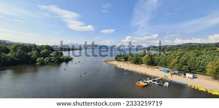 A view from the roof of the Sea Life Aquarium in Loch Lomond, Scotland. Royalty-Free Stock Photo #2333259719