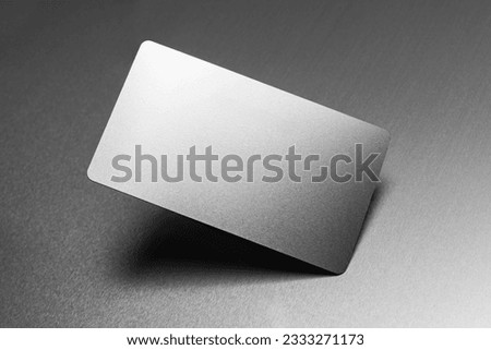 Brushed Metal Business Card Mockup Template