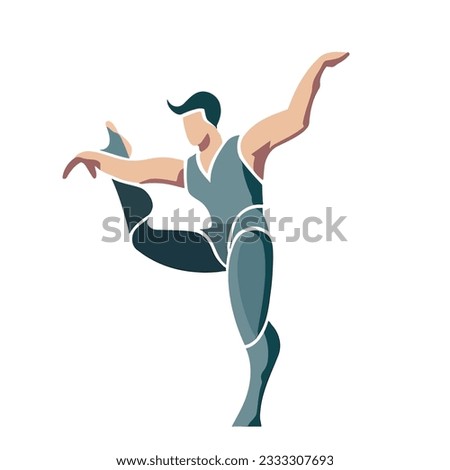 Vector of a Male Gymnast, Agile Gymnast Graphic for Gymnastics and Athletic Designs