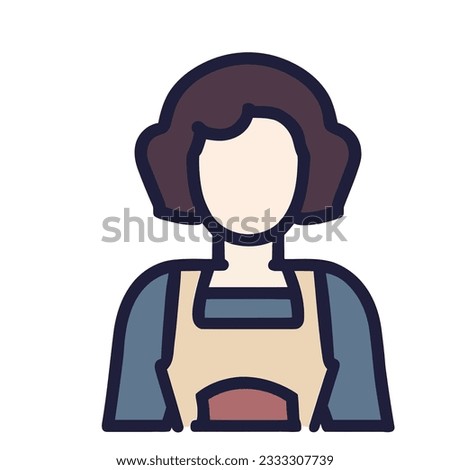 Vector of a Female Chocolatier, Simple Vector Graphic for Chocolate and Confectionery Designs