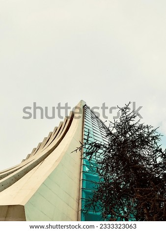It shows a beautiful building (church) in Harrisa Lebanon, Beirut. 