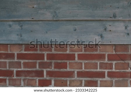 old brick and wooden plank wall