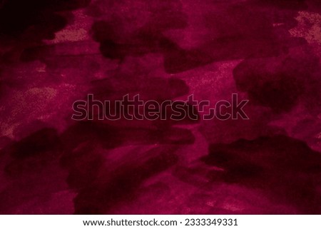 Black dark red burgundy maroon wine magenta abstract watercolor. Colorful art background for design. Stroke, brush, daub, dirty, chaos, spot, rough, grunge. Royalty-Free Stock Photo #2333349331