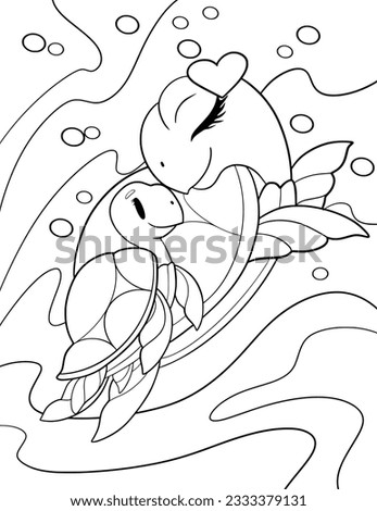 Beautiful Coloring Page. Line Art Vector. Adult Coloring Book Page.