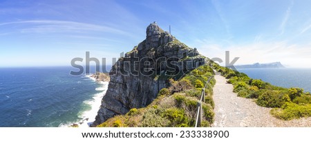 Cape Point walking trail from Dias Point Royalty-Free Stock Photo #233338900