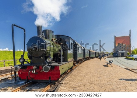 Steam locomotive, Medemblik, Noord Holland, Netherlands Royalty-Free Stock Photo #2333429427