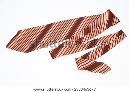 70's style, colorful, retro ties on a white background      
