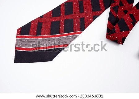 70's style, colorful, retro ties on a white background      

