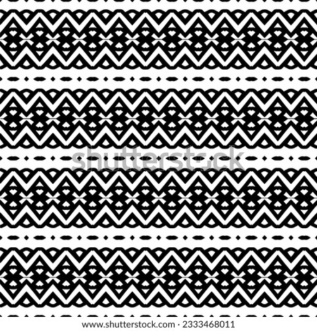 Seamless repeating pattern.  Black and white pattern for web page, textures, card, poster, fabric, textile. Elements of Design.
