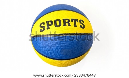 Colorful basketball isolated on white. Sports inventory. High quality photo