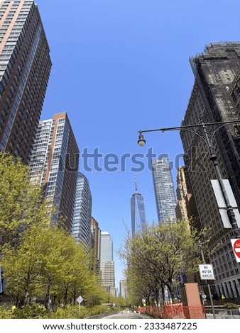 New york street photo on a sunny day