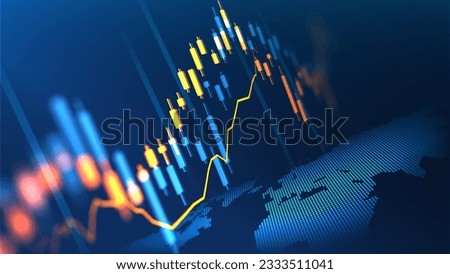 Stock market or forex trading graph in futuristic concept suitable for financial investment or Economic trends business idea and all art work design. Abstract finance background Royalty-Free Stock Photo #2333511041