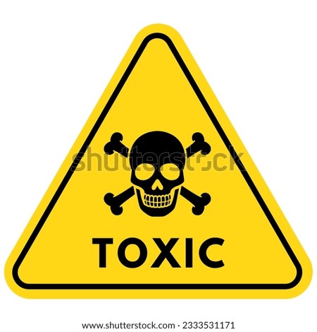 Hazardous Materials Symbols - The skull and crossbones indicates a chemical may be acutely toxic to humans. Royalty-Free Stock Photo #2333531171