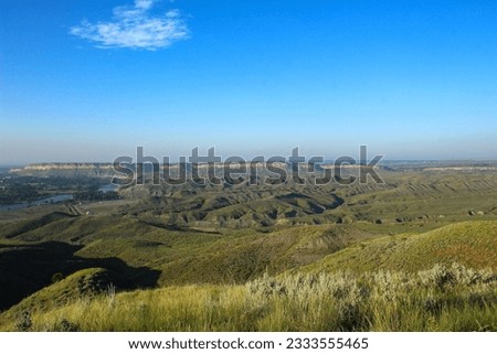 Looking toward the East Rimrocks from the South Hills S of Billings, MT  Royalty-Free Stock Photo #2333555465