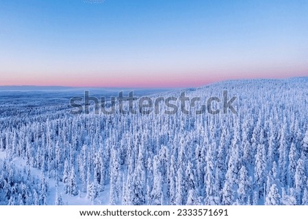 Beautiful winter landscape from drone.   Royalty-Free Stock Photo #2333571691