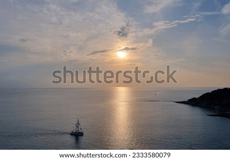 The beauty of the sea at sunset 