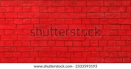 Red wall with bricks lines. Wall texture for cool background.
