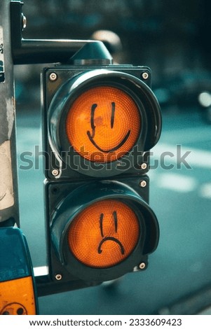 Pedestrian traffic light with Smiley
