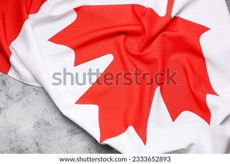 Flag of Canada on grey background