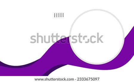 Purple curve line violet background on white color for text and message modern website design. Business Technology Twibbon  Frame Clip art