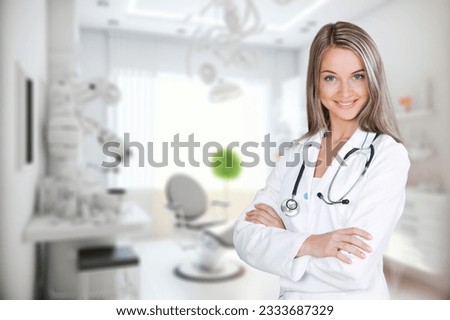 Doctor portrait in hospital, medicine concept