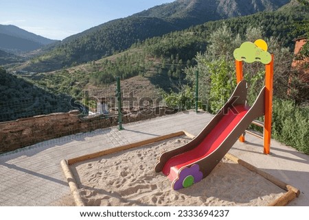 Little rural mountain playground, Las Hurdes Region, Caceres, Extremadura, Spain Royalty-Free Stock Photo #2333694237