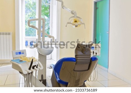 dentist-s chair in examination room