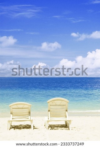 concept photo of beach with chair