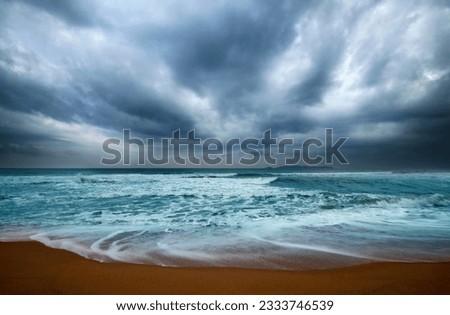 Tropical storm on Marang beach, Terengganu, Malaysia