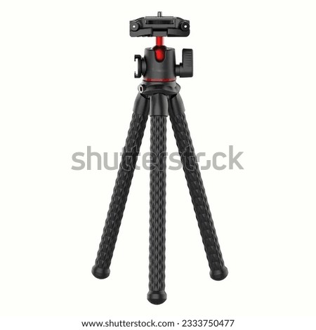 Flexible and elastic octopus tripod legs isolated on white background. soft focus 