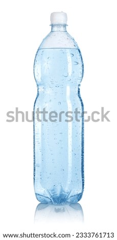 Plastic bottle of water isolated on a white background. Clipping path