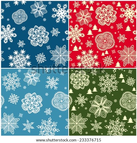 Set of winter wallpapers