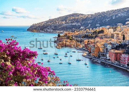 Villefranche-Sur-Mer village next to Nice on the French Riviera Royalty-Free Stock Photo #2333796661