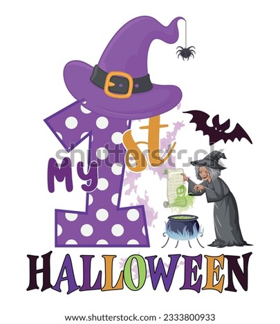 Halloween Sublimation Concept For T-Shirt Design Royalty-Free Stock Photo #2333800933
