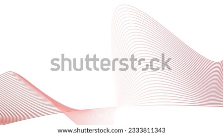 abstract wavy tech lines white red flag gradient background Royalty-Free Stock Photo #2333811343