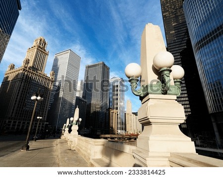 Street scene in Chicago, Illinois.