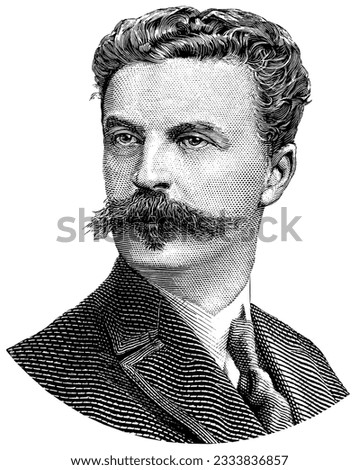 Guy de Maupassant (5 August 1850 – 6 July 1893) Royalty-Free Stock Photo #2333836857