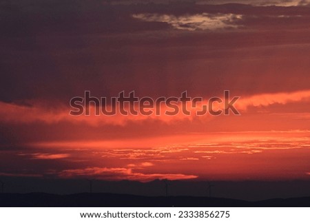 beautiful and colorful sunrise on a summer morning