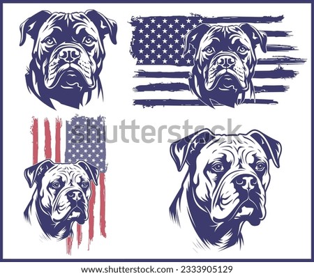 Dog Lover, Distressed USA Flag car wrap design with American flag