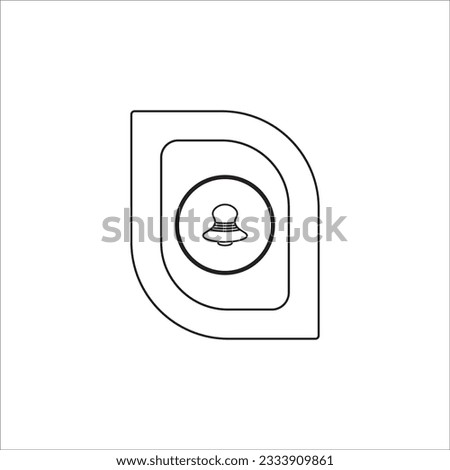 door bell icon vector illustration logo design