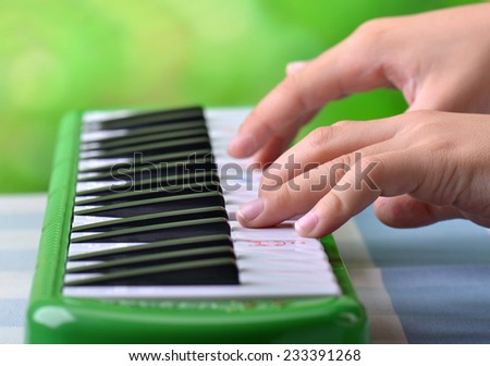 Boy playing piano 