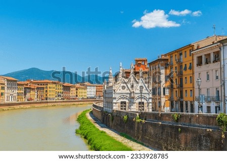 Santa Maria della Spina, beautiful Church near river Arno in Pisa, Tuscany, Italy Royalty-Free Stock Photo #2333928785