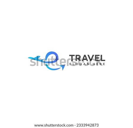 e travel logo icon vector design Royalty-Free Stock Photo #2333942873