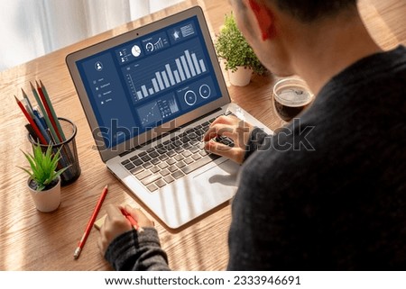 Business data dashboard provide modish business intelligence analytic for marketing strategy planning Royalty-Free Stock Photo #2333946691