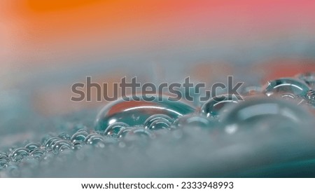 Extreme close up view of water droplets on glass