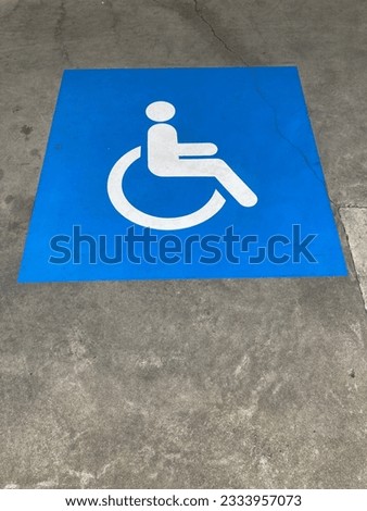 Handicap sign on the parking lot